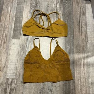 FP bralettes / mustard bras